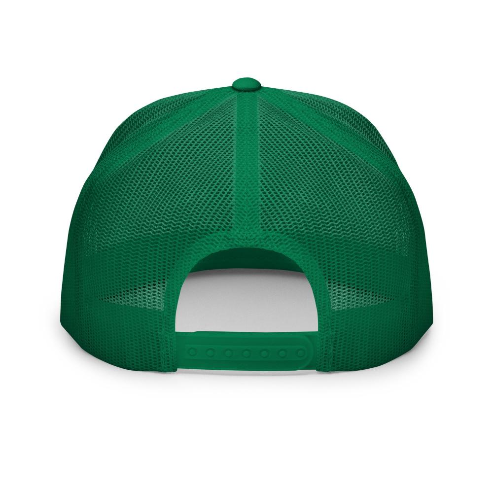 Aquarius Zodiac Embroidered Flat Bill Trucker Hat - Green/White/Green Color - https://ascensionemporium.net